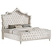 Five Star Furniture - Antonella Upholstered Tufted Eastern King Bed Ivory and Camel image