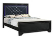 Five Star Furniture - Penelope Queen Bed with LED Lighting Black and Midnight Star image