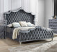 Five Star Furniture - Antonella Upholstered Tufted Eastern King Bed Grey image