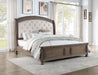 Five Star Furniture - Emmett Tufted Headboard Panel Bed Walnut and Beige image