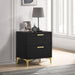 Five Star Furniture - Kendall 2-drawer Nightstand Black and Gold image