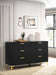 Five Star Furniture - Kendall 6-drawer Dresser Black and Gold image