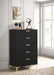 Five Star Furniture - Kendall 5-drawer Chest Black and Gold image