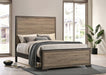 Five Star Furniture - Baker Panel Bed Brown and Light Taupe image