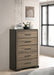 Five Star Furniture - Baker 5-drawer Chest Brown and Light Taupe image