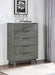 Five Star Furniture - Nathan 5-drawer Chest White Marble and Grey image