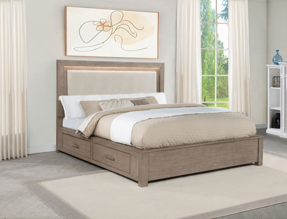 Five Star Furniture - Kenora Panel Platform Storage Bed with LED Lighting