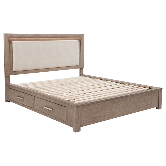 Five Star Furniture - Kenora Panel Platform Storage Bed with LED Lighting