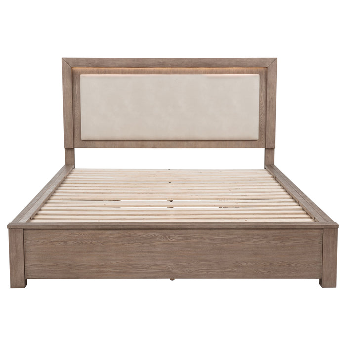 Five Star Furniture - Kenora Panel Platform Storage Bed with LED Lighting