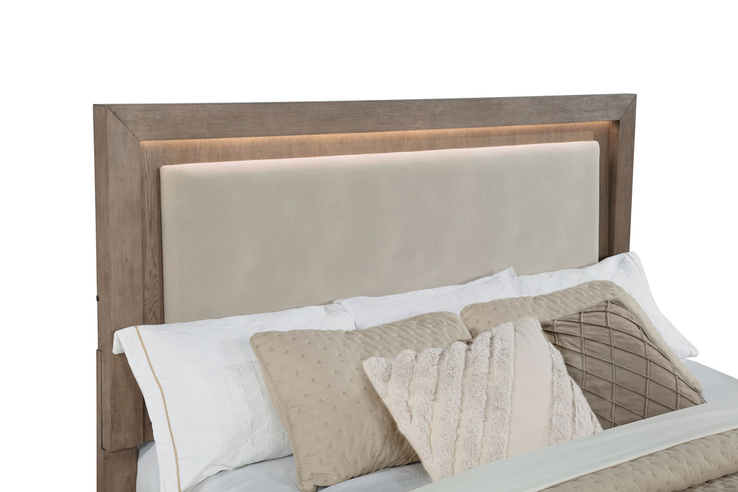 Five Star Furniture - Kenora Panel Platform Storage Bed with LED Lighting