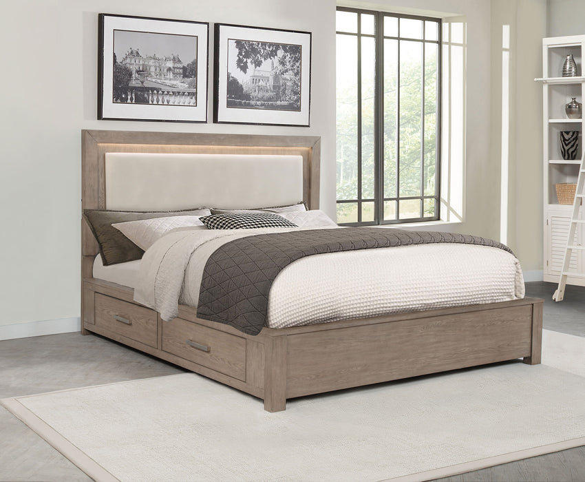 Five Star Furniture - Kenora Panel Platform Storage Bed with LED Lighting