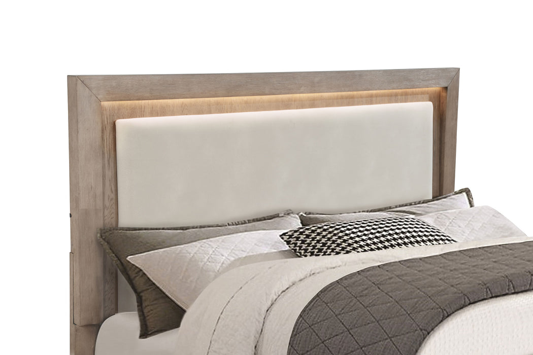 Five Star Furniture - Kenora Panel Platform Storage Bed with LED Lighting