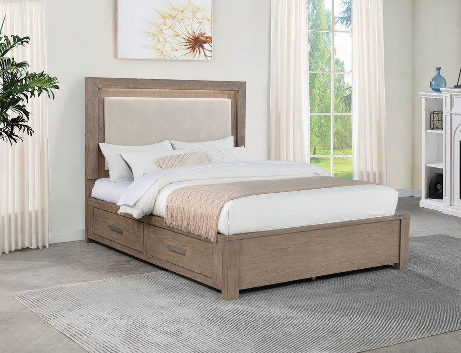 Five Star Furniture - Kenora Panel Platform Storage Bed with LED Lighting