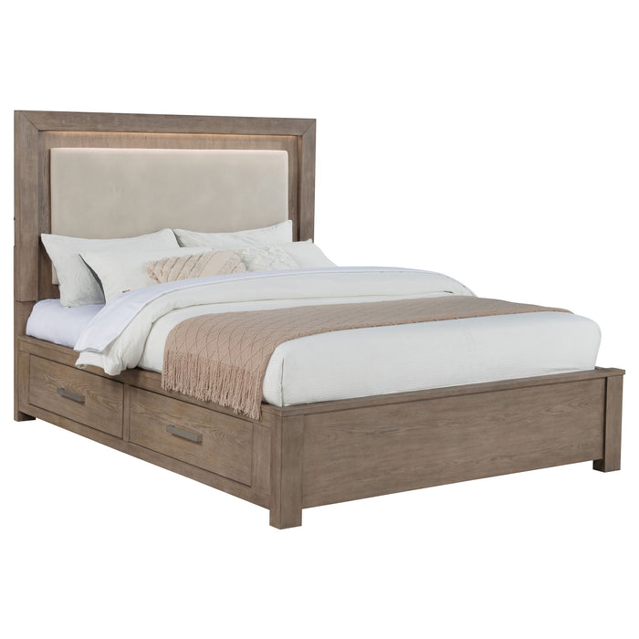 Five Star Furniture - Kenora Panel Platform Storage Bed with LED Lighting