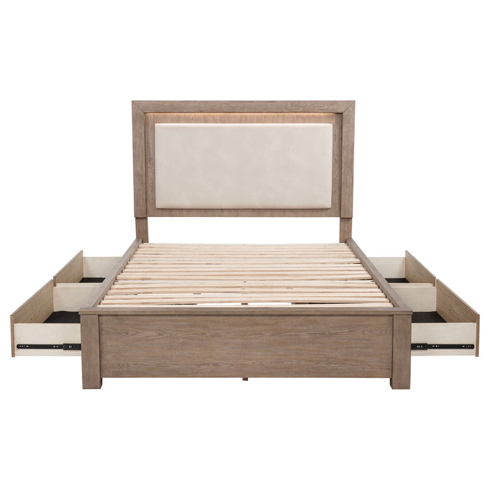 Five Star Furniture - Kenora Panel Platform Storage Bed with LED Lighting
