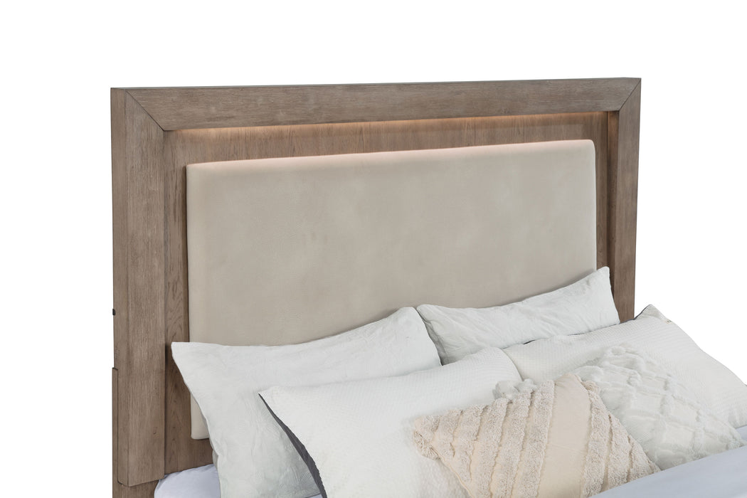Five Star Furniture - Kenora Panel Platform Storage Bed with LED Lighting