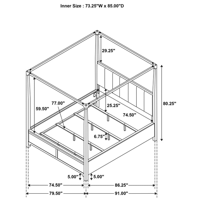 Five Star Furniture - Gran Park Canopy Panel Bed