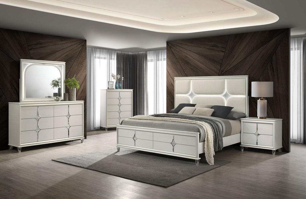 Five Star Furniture - Olivia Panel Bed with LED Lighting
