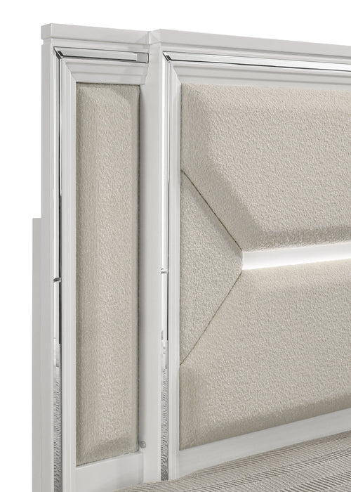 Five Star Furniture - Marmore Panel Bed with LED Lighting