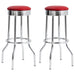 Five Star Furniture - Theodore Upholstered Top Bar Stools Red and Chrome (Set of 2) image