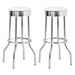 Five Star Furniture - Theodore Upholstered Top Bar Stools White and Chrome (Set of 2) image