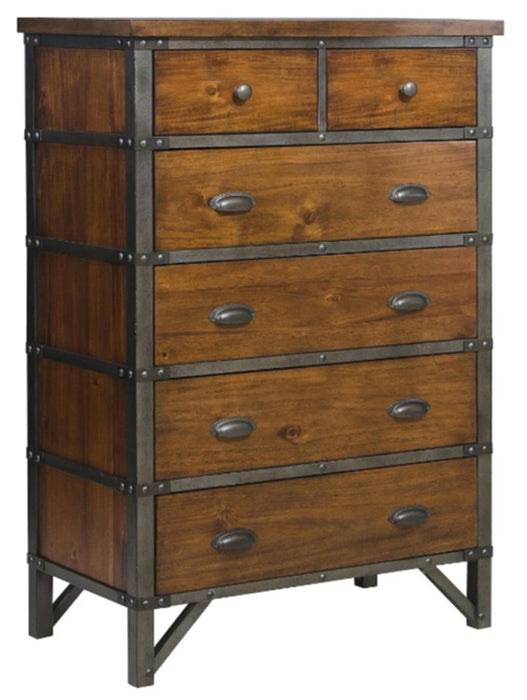 Five Star Furniture - Holverson Chest in Rustic Brown & Gunmetal 1715-9
