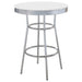 Five Star Furniture - Theodore Round Bar Table Chrome and Glossy White image