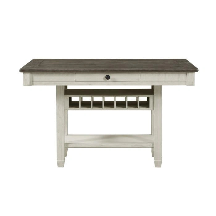 Five Star Furniture - Granby Counter Height Dining Table in White & Brown 5627NW-36*