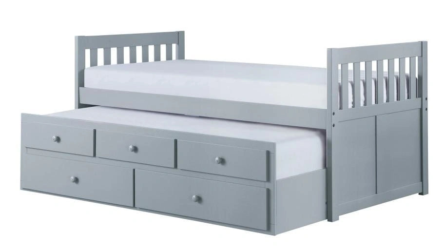 Five Star Furniture - Orion Twin/Twin Trundle Bed w/ 2 Storage in Gray B2063PR-1*