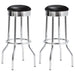 Five Star Furniture - Theodore Upholstered Top Bar Stools Black and Chrome (Set of 2) image