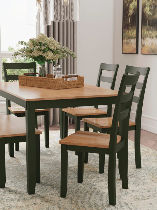 Five Star Furniture - Gesthaven Dining Table with 4 Chairs and Bench (Set of 6)