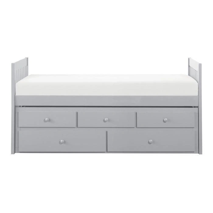 Five Star Furniture - Orion Twin/Twin Trundle Bed w/ 2 Storage in Gray B2063PR-1*