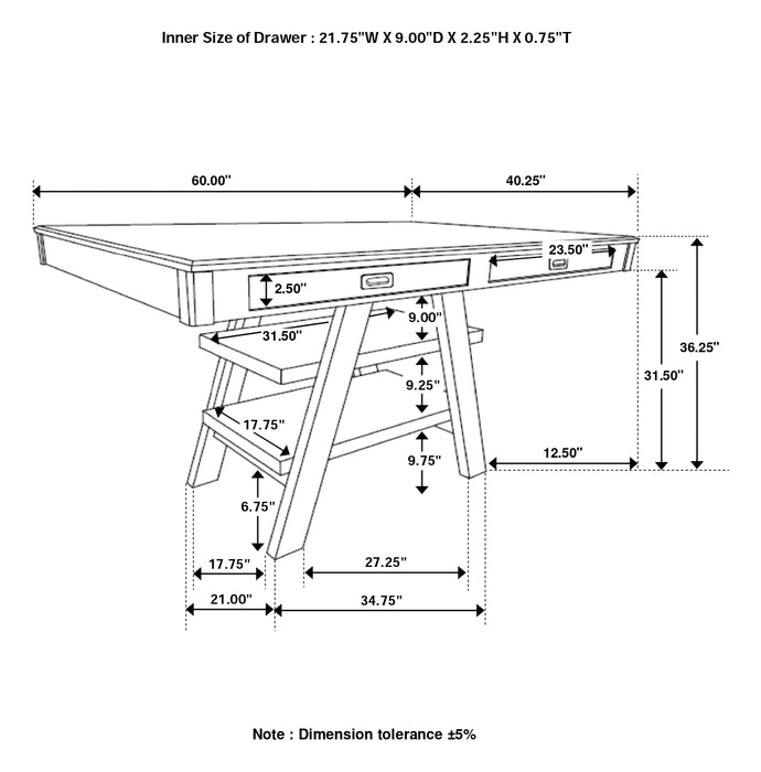 Five Star Furniture - Dewey Counter Height Dining Table