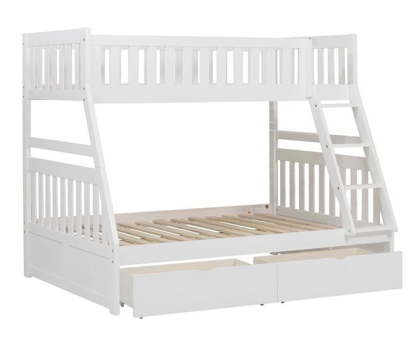 Five Star Furniture - Galen Twin/Full Bunk Bed w/ Storage Boxes in White B2053TFW-1*T