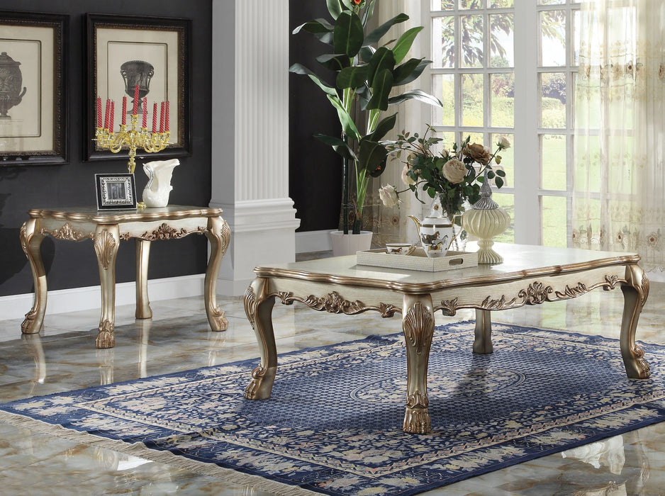 Five Star Furniture - Dresden Gold Patina & Bone Coffee Table