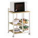 Five Star Furniture - Kelvin 2-shelf Kitchen Cart Natural Brown and White image