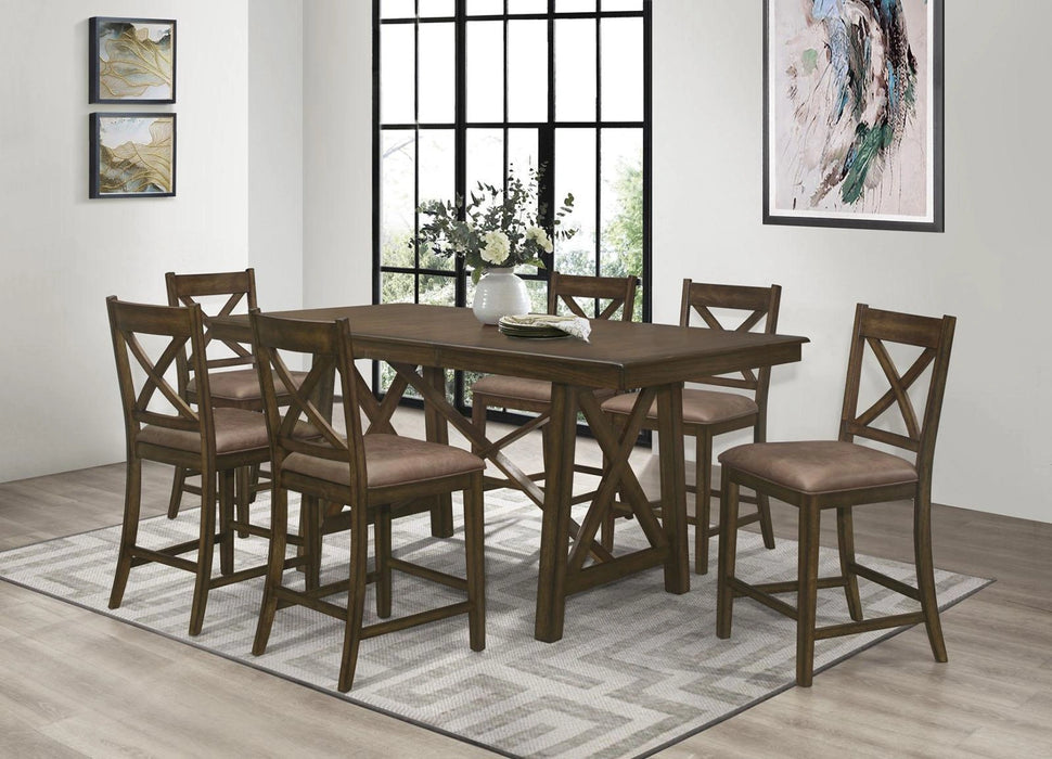 Five Star Furniture - Levittown Counter Height Table in Brown 5757-36