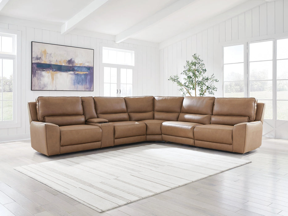 Five Star Furniture - DeepWakes Reclining Sectional with Storage Console