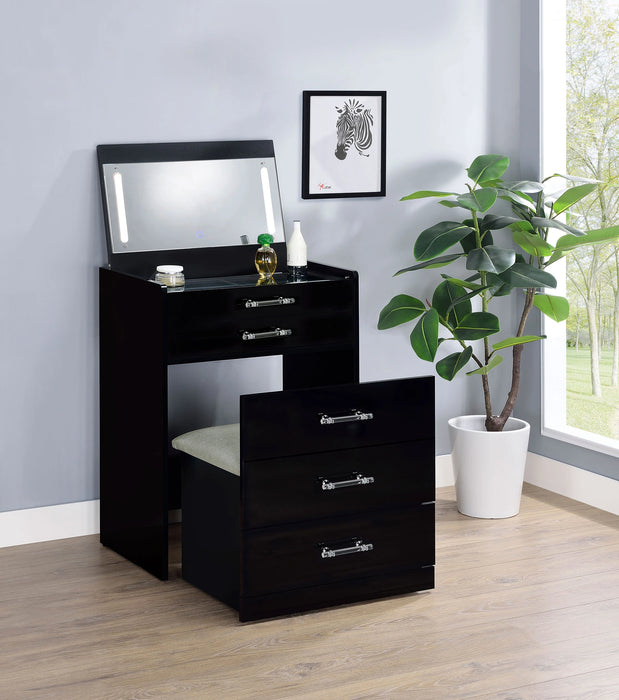 Five Star Furniture - Danbury Makeup Vanity Table with LED Mirror and Stool