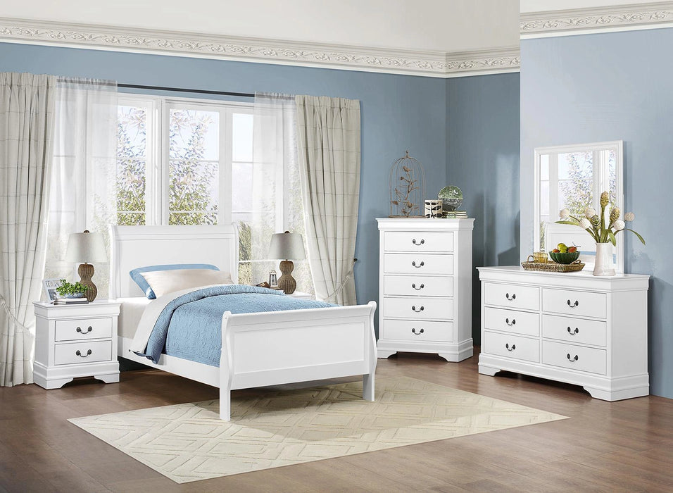 Five Star Furniture - Mayville Full Sleigh Bed in White 2147FW-1