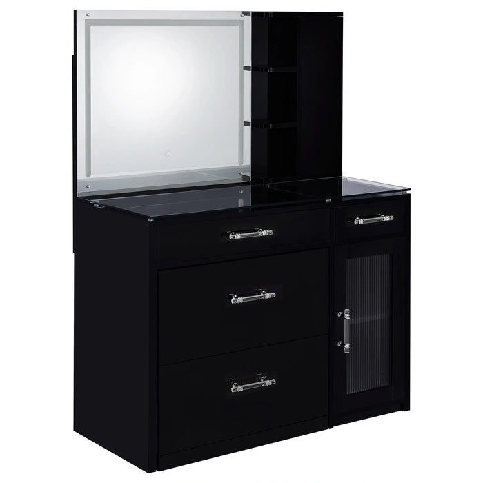 Five Star Furniture - Flora Makeup Vanity Table with LED Mirror and Stool