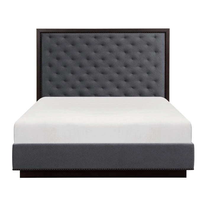 Five Star Furniture - Larchmont Queen Upholstered Platform Bed in Charcoal 5424-1*