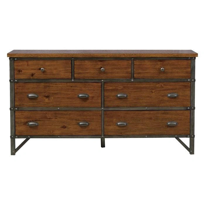 Five Star Furniture - Holverson Dresser in Rustic Brown & Gunmetal 1715-5