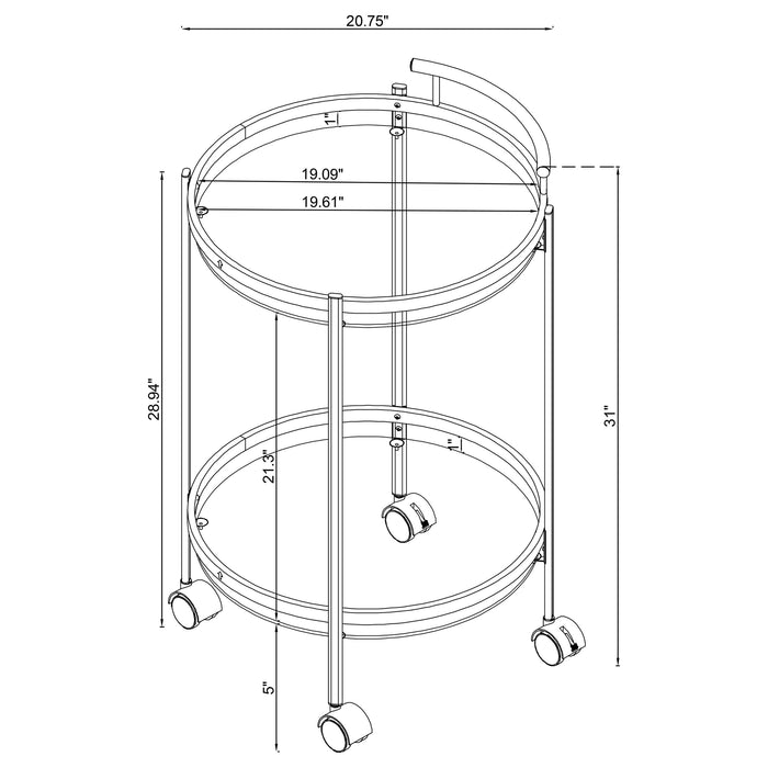 Five Star Furniture - Chrissy Bar Cart