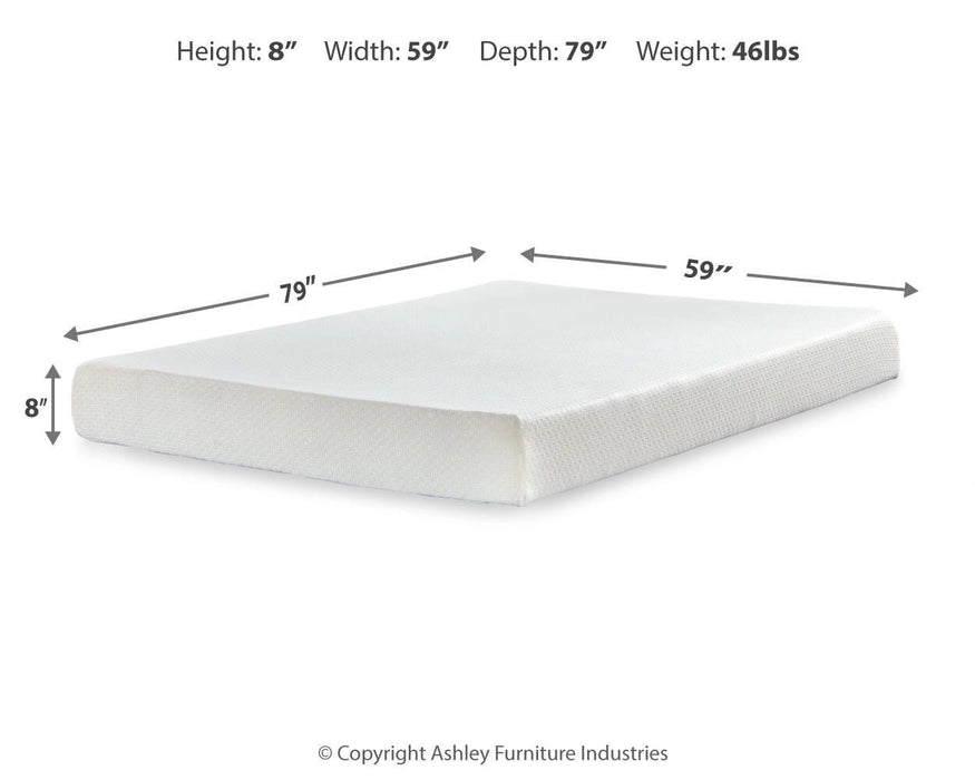 Five Star Furniture - Chime 8 Inch Memory Foam Mattress in a Box