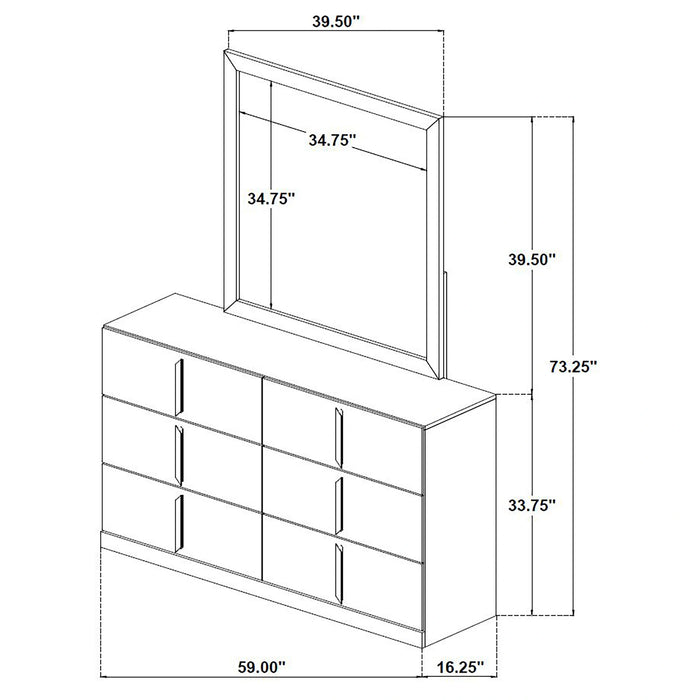 Five Star Furniture - Ines Dresser with Mirror