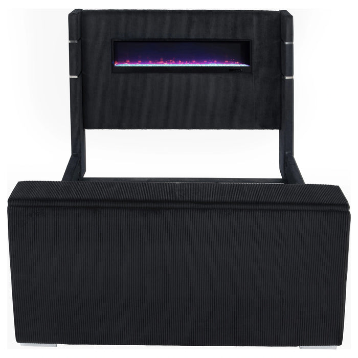 Five Star Furniture - Tisdall Wingback TV Bed with Flame Visualizer