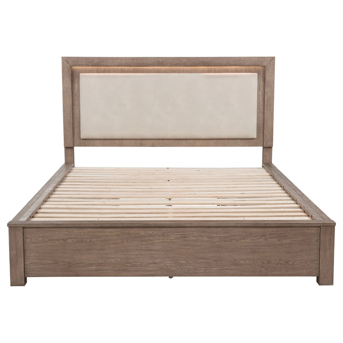 Five Star Furniture - Kenora Panel Platform Storage Bed with LED Lighting