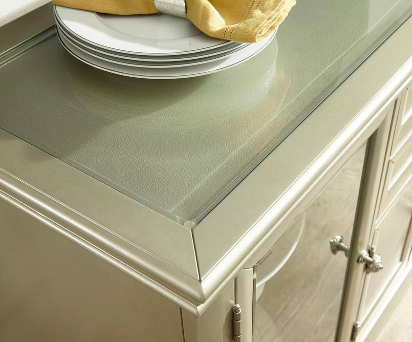 Five Star Furniture - Celandine Server with Glass insert in Silver 1928-40NG