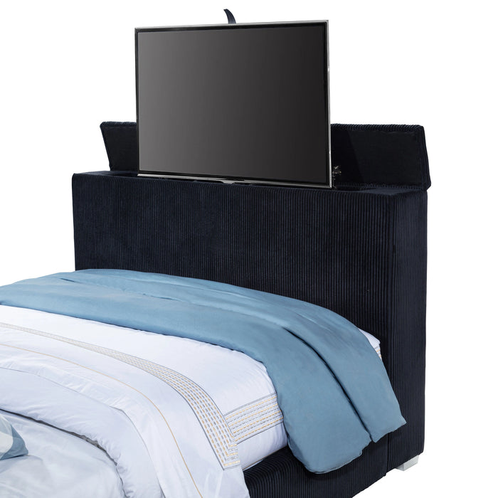 Five Star Furniture - Tisdall Wingback TV Bed with Flame Visualizer